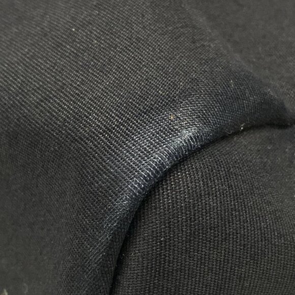 Auth HERMES Her Bag MM - Black Toile Officier Box Calf Square H Handbag - Picture 3 of 16